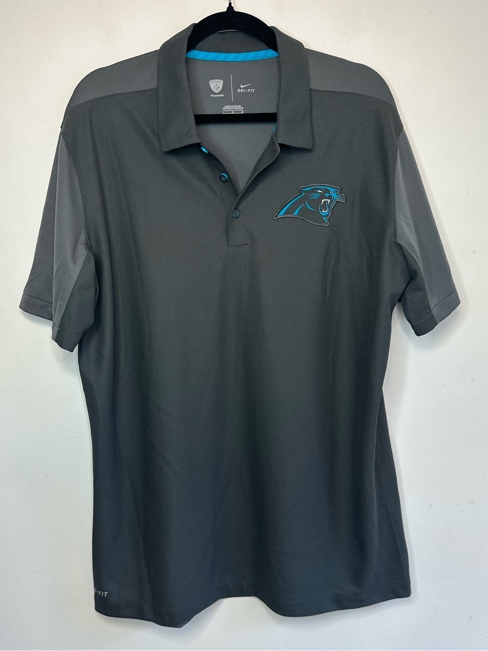 Carolina Panthers Nike Shirt Men's L Large Dri Fit Polo Football NFL Active